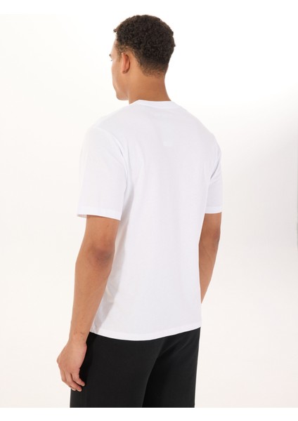 Bisiklet Yaka Beyaz Erkek T-Shirt 12288506_JCOOLE Tee Ss Crew Neck Bs