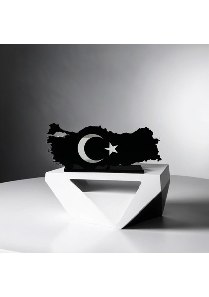 Türk Bayrağı Türkiye Haritası Masa Süsü, Dekoratif Obje, Ofis Dekorasyon, Masa Üstü Türk Bayrağı fiyatları