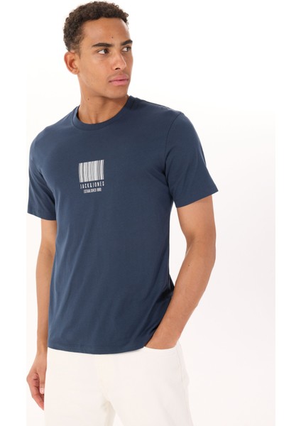 Bisiklet Yaka Lacivert Erkek T-Shirt 12288570_JCOBARCODE Tee Ss Crew Nec