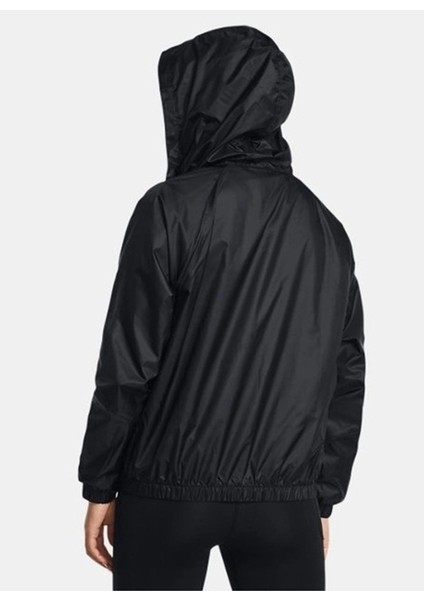 1382698-001 Ua Rival Sport Windbrea Fermuarlı Yaka Loose Fit Siyah Kadın Rüzgarlık fiyatları
