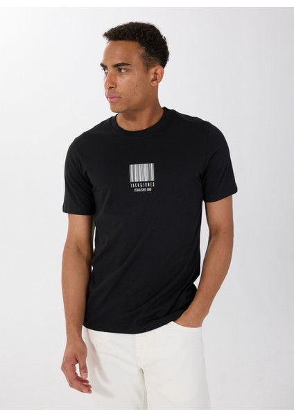 Bisiklet Yaka Siyah Erkek T-Shirt 12288570_JCOBARCODE Tee Ss Crew Nec