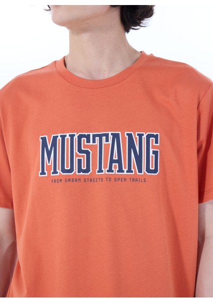 Bisiklet Yaka Baskılı Turuncu Erkek T-Shirt M5SM-TST1291 fırsatları