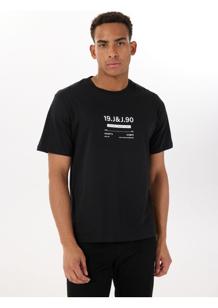 Bisiklet Yaka Siyah Erkek T-Shirt 12288506_JCOOLE Tee Ss Crew Neck Bs