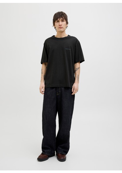 Bisiklet Yaka Siyah Erkek T-Shirt 12273388_JORMARRAKESH Sketch Tee Ss