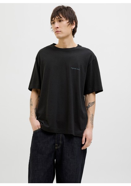 Bisiklet Yaka Siyah Erkek T-Shirt 12273388_JORMARRAKESH Sketch Tee Ss