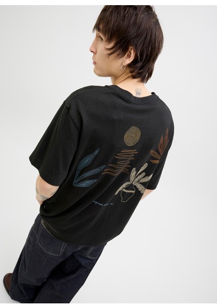 Bisiklet Yaka Siyah Erkek T-Shirt 12273388_JORMARRAKESH Sketch Tee Ss