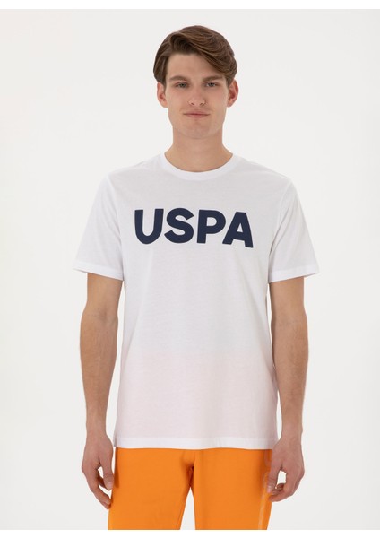 Bisiklet Yaka Beyaz Erkek T-Shirt Geart