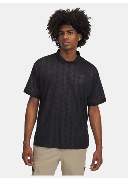 1390110-001 M's 96 Terrace Jsy Ss Polo Yaka Loose Fit Baskılı Siyah Erkek T-Shirt