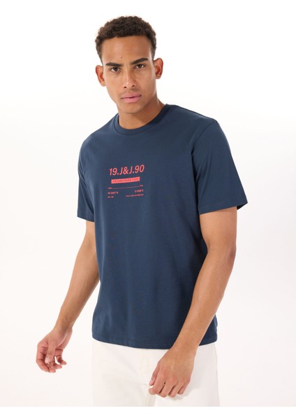 Bisiklet Yaka Lacivert Erkek T-Shirt 12288506_JCOOLE Tee Ss Crew Neck Bs