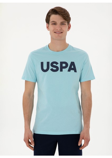 Bisiklet Yaka Mavi Erkek T-Shirt Geart