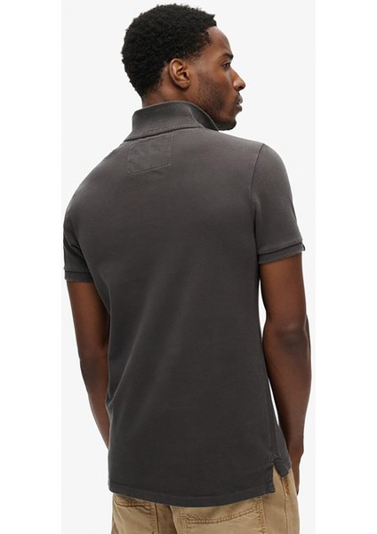 Polo Yaka Siyah Erkek T-Shirt M1110396A-AFB_VINTAGE Athletıc Polo modelleri