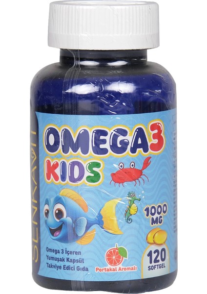Omega 3 For Kids Portakal Aromalı 120 Li Softjel