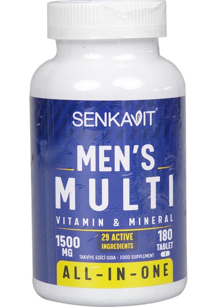 Men's Multivitamin ve Multimineral Complex 180 Tablet