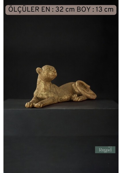 Biblo Dekoratif Heykel Leopar Biblosu Altın Renk Model 38 modelleri