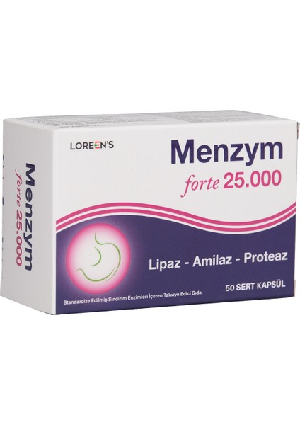 Menzym Forte 25.000 50 Sert Kapsul