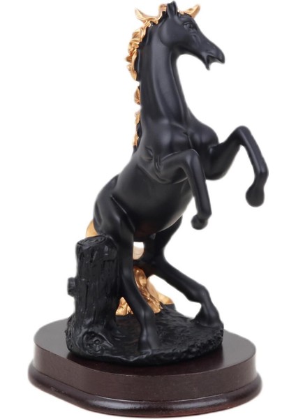 Lüks Modern Sanat Reçine At Biblo Heykel Ev Ofis Vitrin Konsol Süsü Dekoratif Obje 20 cm .