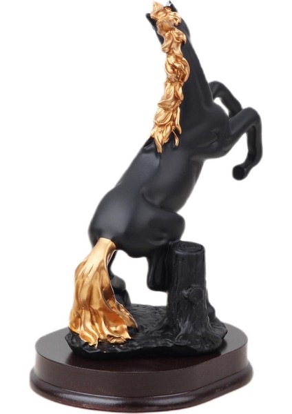 Lüks Modern Sanat Reçine At Biblo Heykel Ev Ofis Vitrin Konsol Süsü Dekoratif Obje 20 cm .