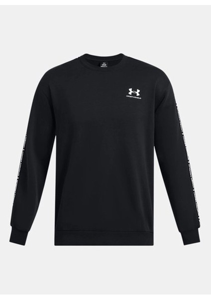 1389357-001 Ua Icon Fleece Crew Tap Yuvarlak Yaka Fitted Siyah Erkek Sweatshirt indirimleri