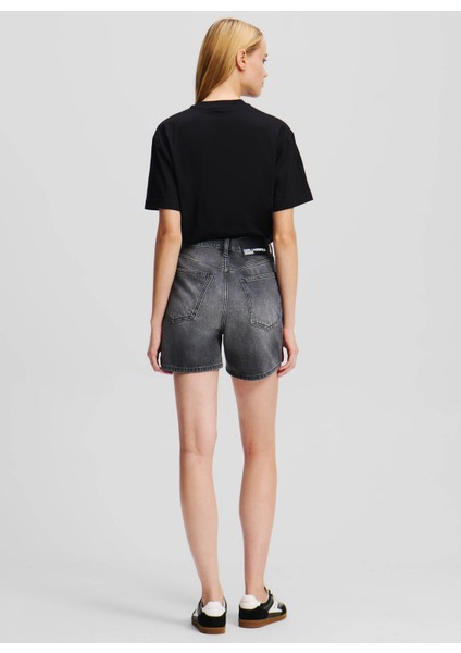 Jeans Yüksek Bel Normal Antrasit Kadın Denim Şort A2W10040 fırsatları