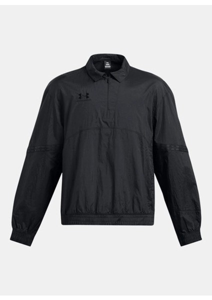 1387923-001 Ua M's 96 Terrace Drill Fermuarlı Yaka Loose Fit Siyah Erkek Sweatshirt fırsatları