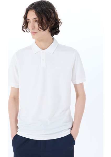 Düz Beyaz Erkek Polo T-Shirt J5SM-TST7370