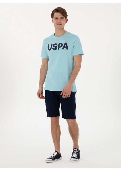 Lacivert Lastikli Bel Regular Fit Erkek Sweat Şort Marko modelleri