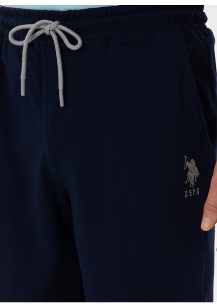 Lacivert Lastikli Bel Regular Fit Erkek Sweat Şort Marko indirimleri