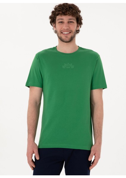 Bisiklet Yaka Yeşil Erkek T-Shirt Lenhar