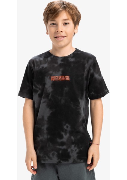 Desenli Siyah Erkek Çocuk T-Shirt EQBZT04840-FROG Rıtual Ss Tee Youth fiyatları