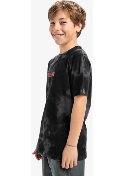 Desenli Siyah Erkek Çocuk T-Shirt EQBZT04840-FROG Rıtual Ss Tee Youth modelleri