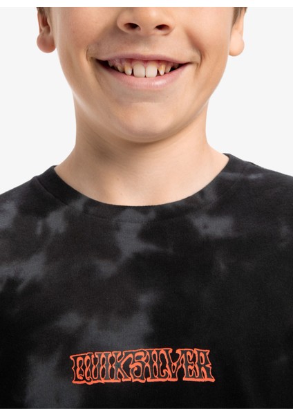 Desenli Siyah Erkek Çocuk T-Shirt EQBZT04840-FROG Rıtual Ss Tee Youth fırsatları