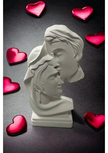 Sevgili Çift Heykeli Biblo Sevgililer Günü 18 x 8 x 4 cm