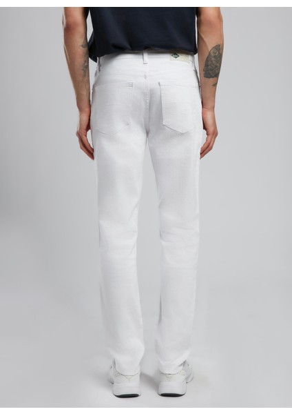 Jack Normal Bel Dar Kesim Dar Paça Beyaz Erkek Jean Pantolon fırsatları