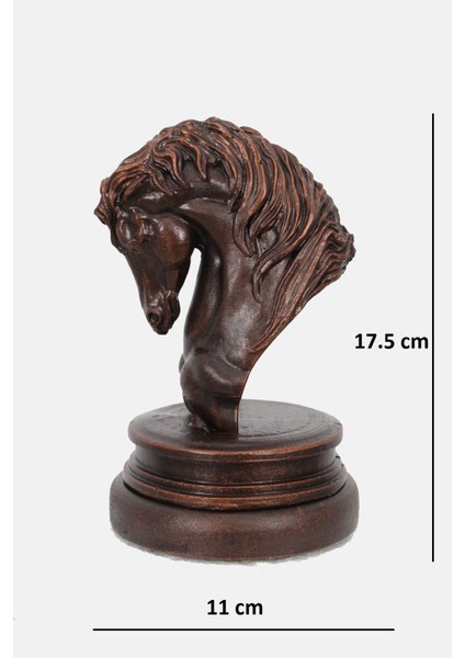 Antik At Heykeli, At Büstü, At Biblo 17 cm Kahverengi modelleri