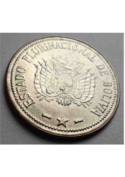 Bolivya 2010 Yılı 1 Bolivyano Çil+ Çap: 27 mm