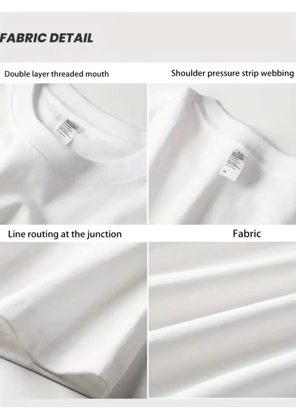 Baskılı Oversize Bisiklet Yaka T-Shirt - Beyaz