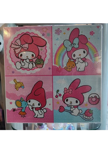 Kuromi My Melodi Kendin Yap Büyük Boy Mozaik Resim Boncuk Işleme Seti 30CM * 30 cm AD00037