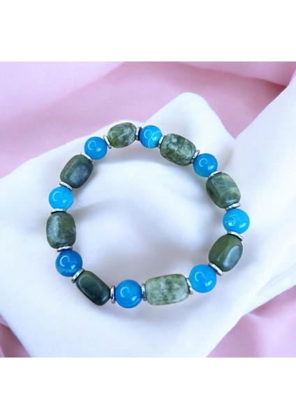 Yeşim Taşı Bileklik Akik Taşı Bileklik Özel Tasarım Hakiki Doğal Taş Bileklik Hediyelik Ürünler fırsatları