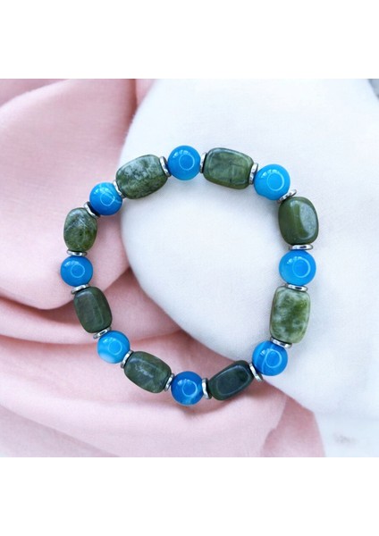 Yeşim Taşı Bileklik Akik Taşı Bileklik Özel Tasarım Hakiki Doğal Taş Bileklik Hediyelik Ürünler indirimleri