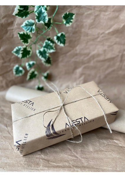 (isim yazıyoruz) Alesta Leather El Yapımı Hakiki Deri El Dikişi Defter