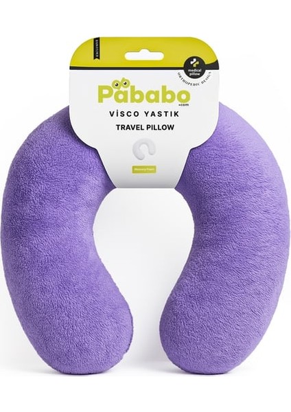 Pababo Peluşş U Tipi Boyun Yastığı Yumuşak ve Ergonomik Seyahat Konforu