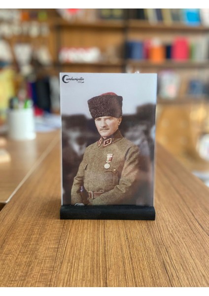 100.YILA Özel Atatürk Portresi Masaüstü Hediyelik Dekoratif 002