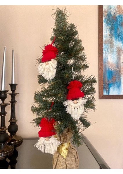 3'lü Bıyıklı Noel Baba/yeni Yıl-Yıl Başı Ağacı, Kapı, Duvar, Mutfak Süsü