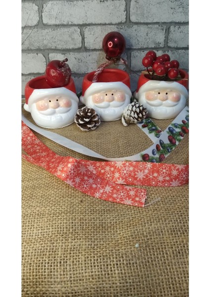 Noel Baba Suklent Kaktüs Saksısı Noel Saksı KIRMIZI-1ADET modelleri