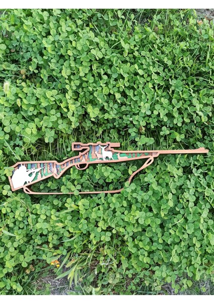 Modern Tasarımlı Ahşap Mdf Masa/konsol Süsü, Av Tüfeği Dekoratif Obje/biblo fiyatları