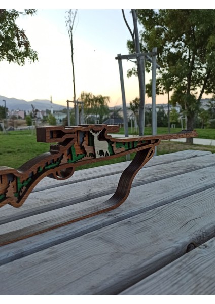 Modern Tasarımlı Ahşap Mdf Masa/konsol Süsü, Av Tüfeği Dekoratif Obje/biblo fırsatları