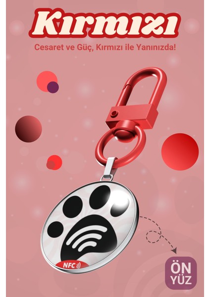 Kediler Için Akıllı Künye, Nfc Dijital Isimlik Ve Tasma Künyesi Qr Kod Künye Paslanmaz Çelik Kırmızı İsimli Kedi Tasması, Kedi İsimlik
