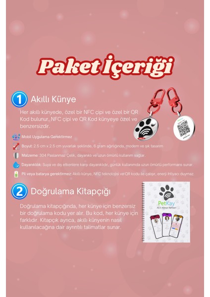 Kediler Için Akıllı Künye, Nfc Dijital Isimlik Ve Tasma Künyesi Qr Kod Künye Paslanmaz Çelik Kırmızı İsimli Kedi Tasması, Kedi İsimlik