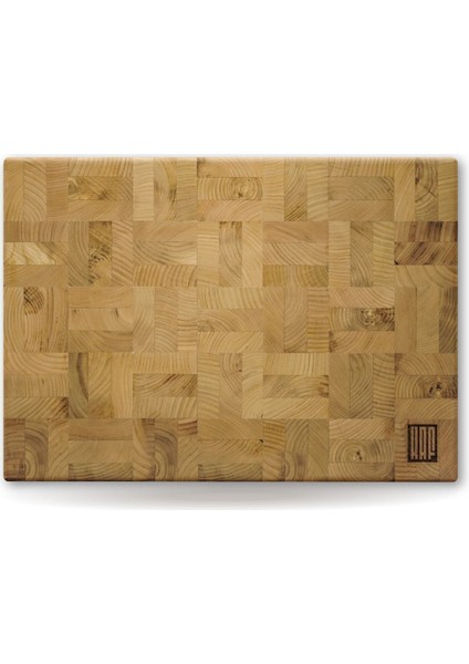 Kahverengi Kestane End Grain Kesme Tahtası Large 34 x 48 Ahşap 1 Parça