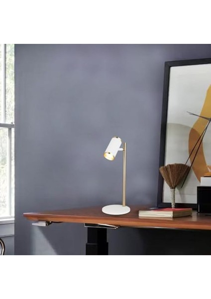 Kdroglu Vıtale Beyaz-Antık Lak Masa Lambası 1XGU10 New Desing 1109836